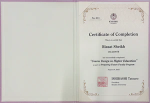 Received certification in "Course Design in Higher Education" featured image
