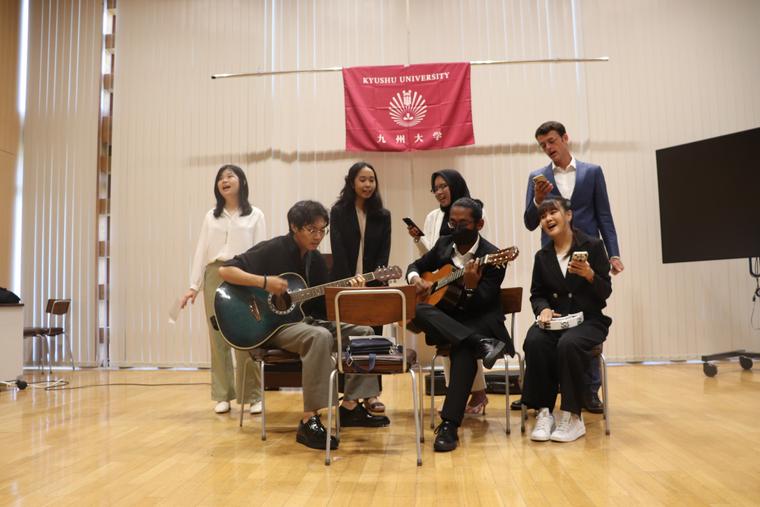 Us perfoming in the closing ceremony