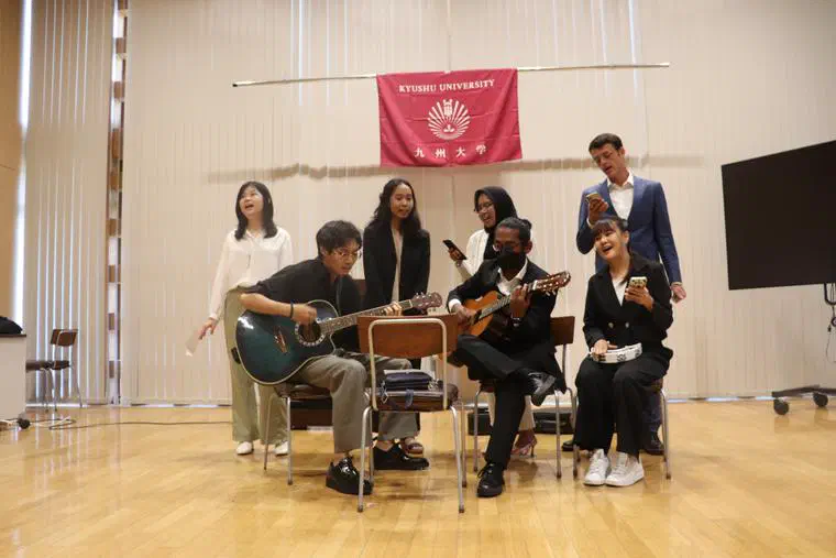 Us perfoming in the closing ceremony